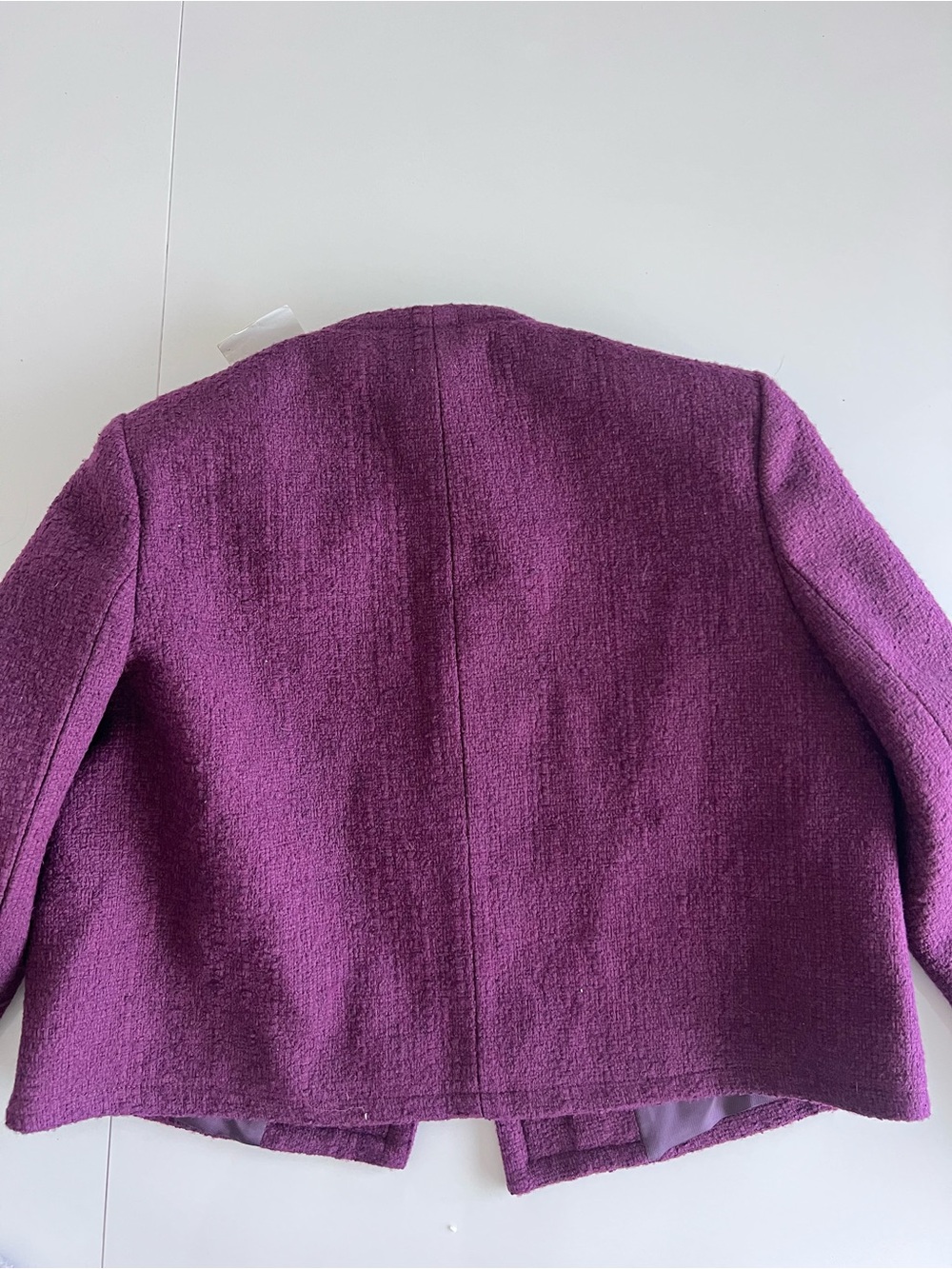 ba&sh Plum Textured Collarless Boxy Blazer size Medium new with tags - Picture 16 of 16